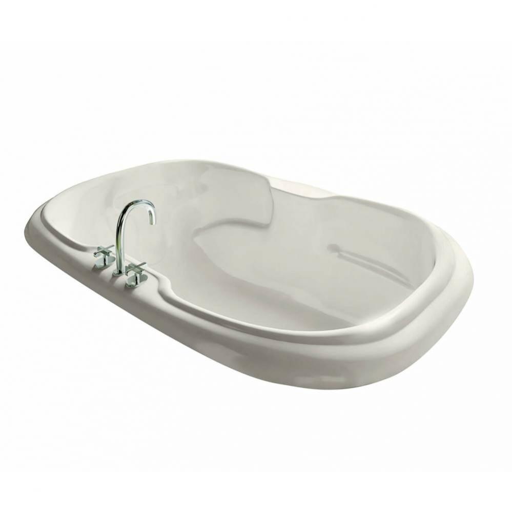Calla 59.75 in. x 41.5 in. Drop-in Bathtub with Hydromax System Center Drain in Biscuit