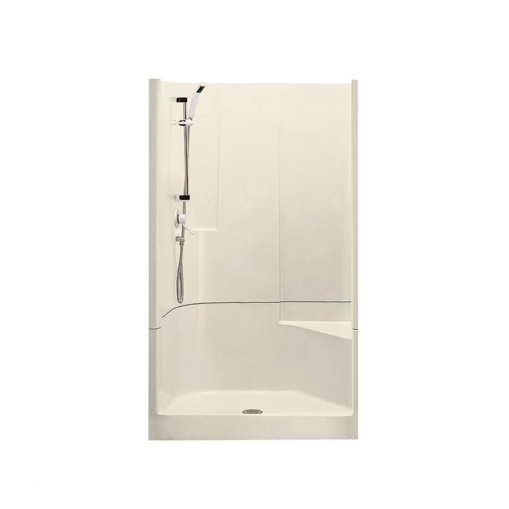 Biarritz 90 47.5 in. x 36.25 in. x 75 in. 2-piece Shower with No Seat, Center Drain in Bone