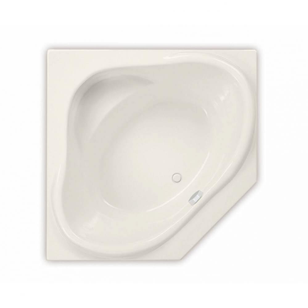 Nancy 54 in. x 54 in. Drop-in Bathtub with Center Drain in Biscuit