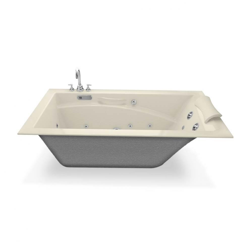 Optik 6032 Acrylic Alcove Right-Hand Drain Aerofeel Bathtub in Bone