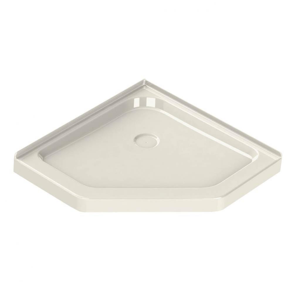 NA 42.125 in. x 42.125 in. x 4.125 in. Neo-Angle Corner Shower Base with Center Drain in Biscuit