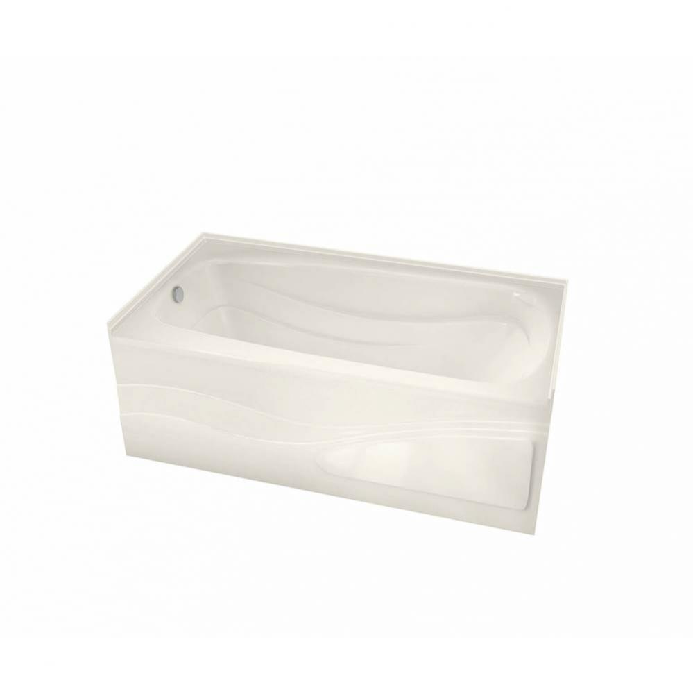 Tenderness 59.875 in. x 35.75 in. Alcove Bathtub with Right Drain in Biscuit