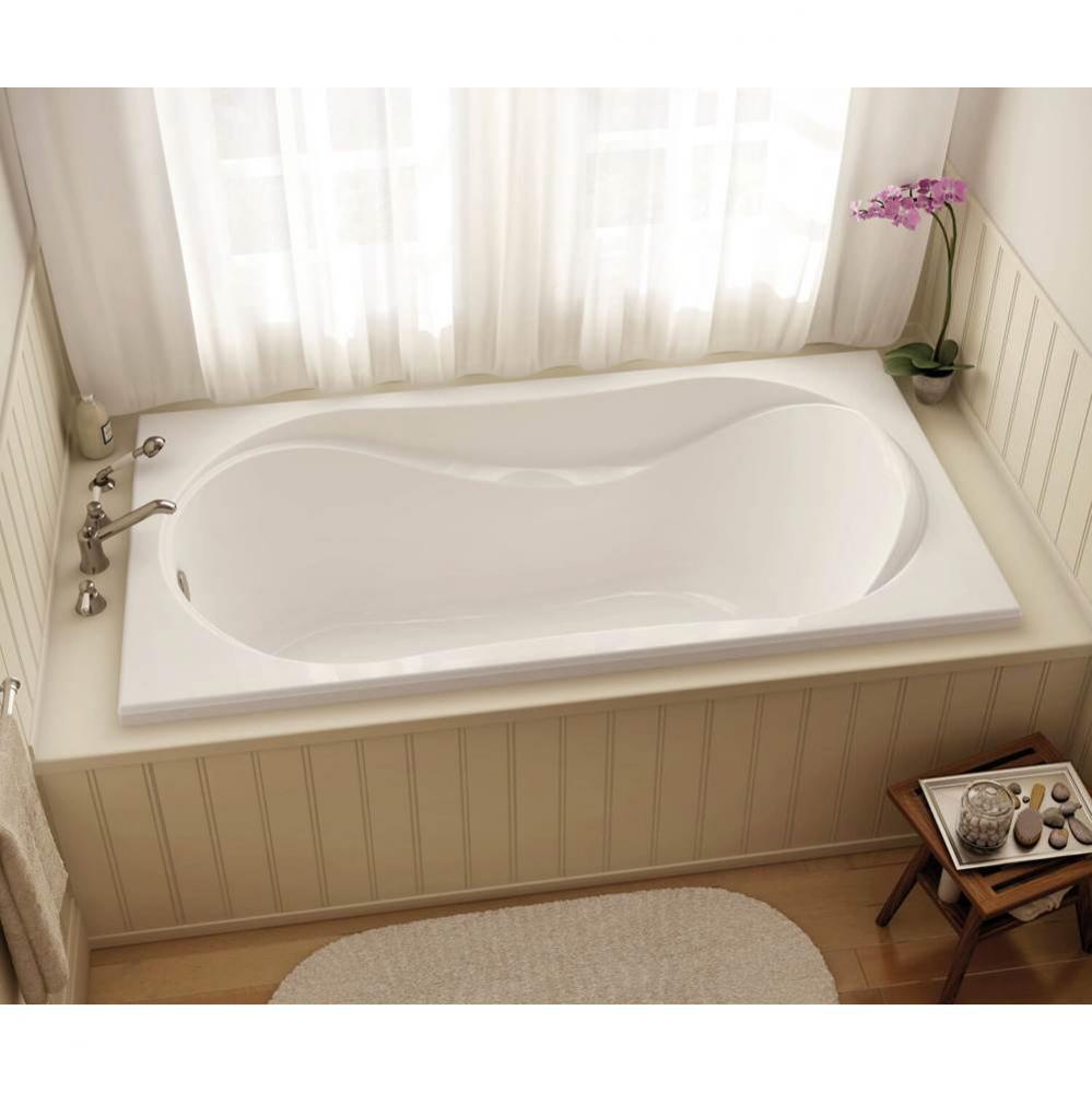Cocoon 59.875 in. x 31.875 in. Drop-in Bathtub with Aerosens System End Drain in White