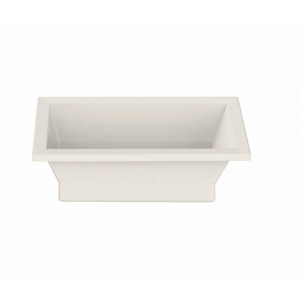 Aiiki 6636 Acrylic Drop-in End Drain Hydrofeel Bathtub in Biscuit