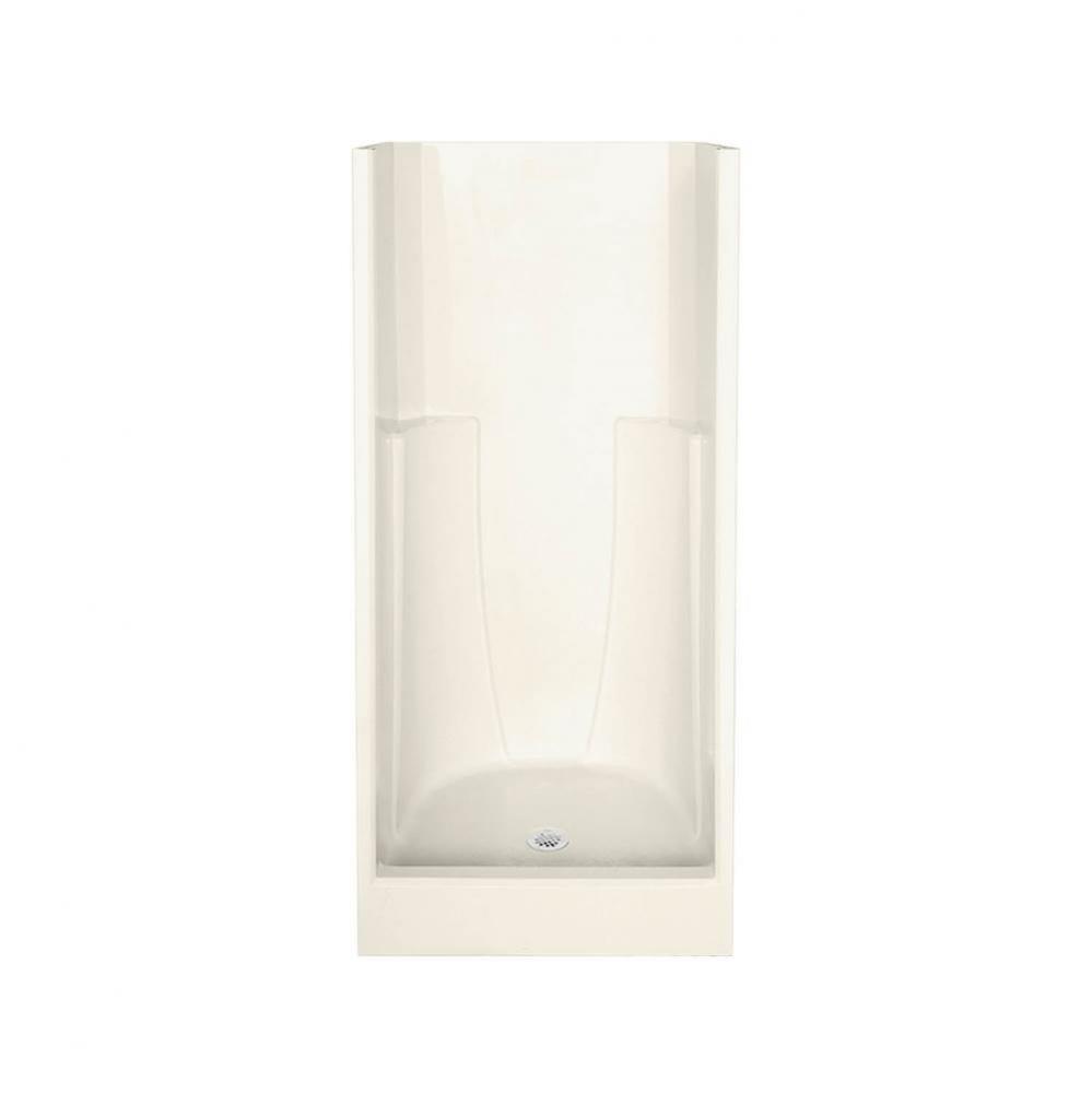 32S 31.875 in. x 33.875 in. x 73 in. 1-piece Shower with No Seat, Center Drain in Biscuit