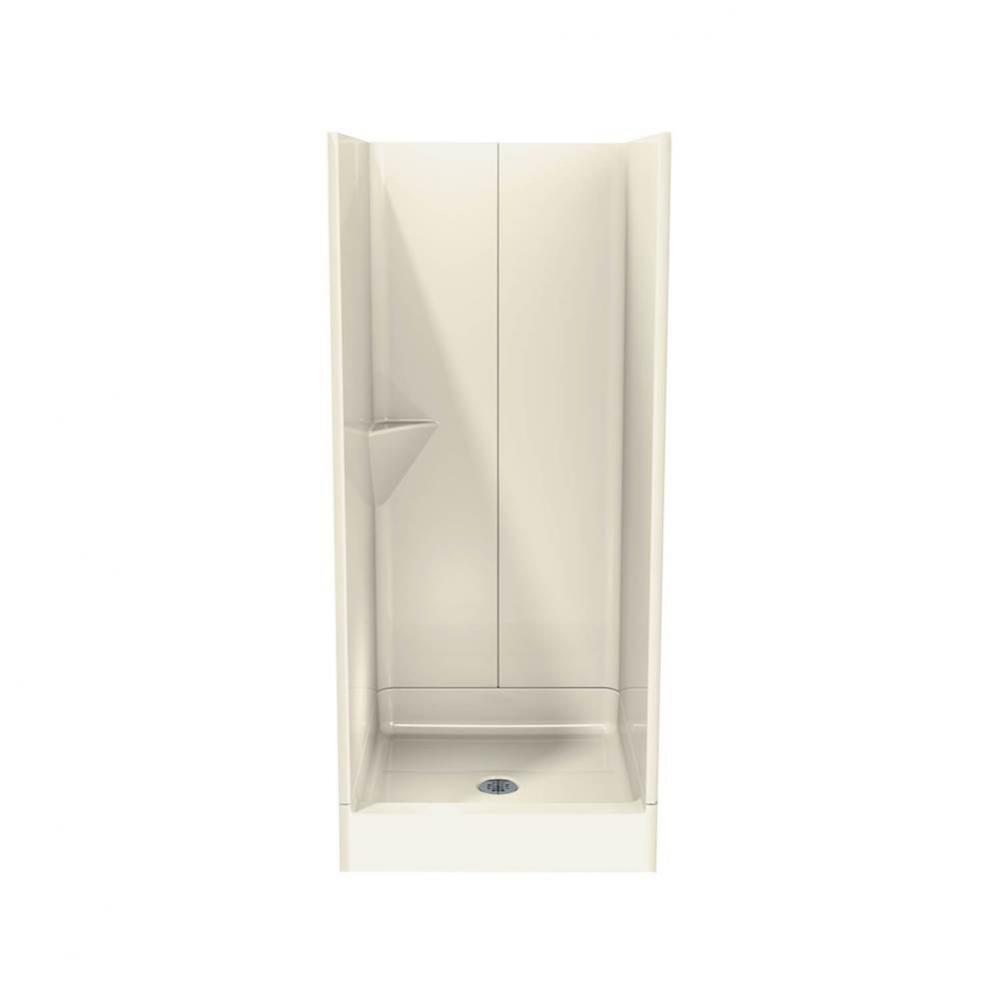 32SKD 31.875 in. x 34.25 in. x 73.625 in. 3-piece Shower with No Seat, Center Drain in Bone