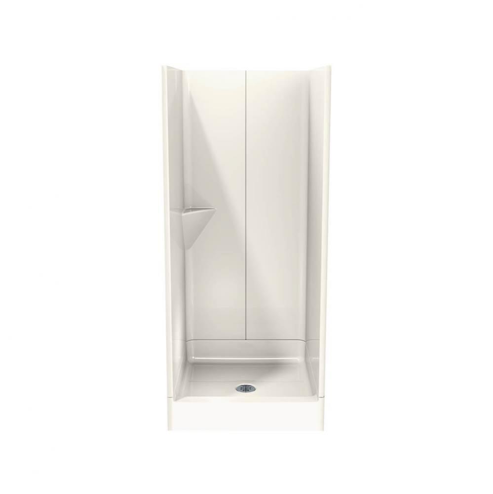 32SKD 31.875 in. x 34.25 in. x 73.625 in. 3-piece Shower with No Seat, Center Drain in Biscuit