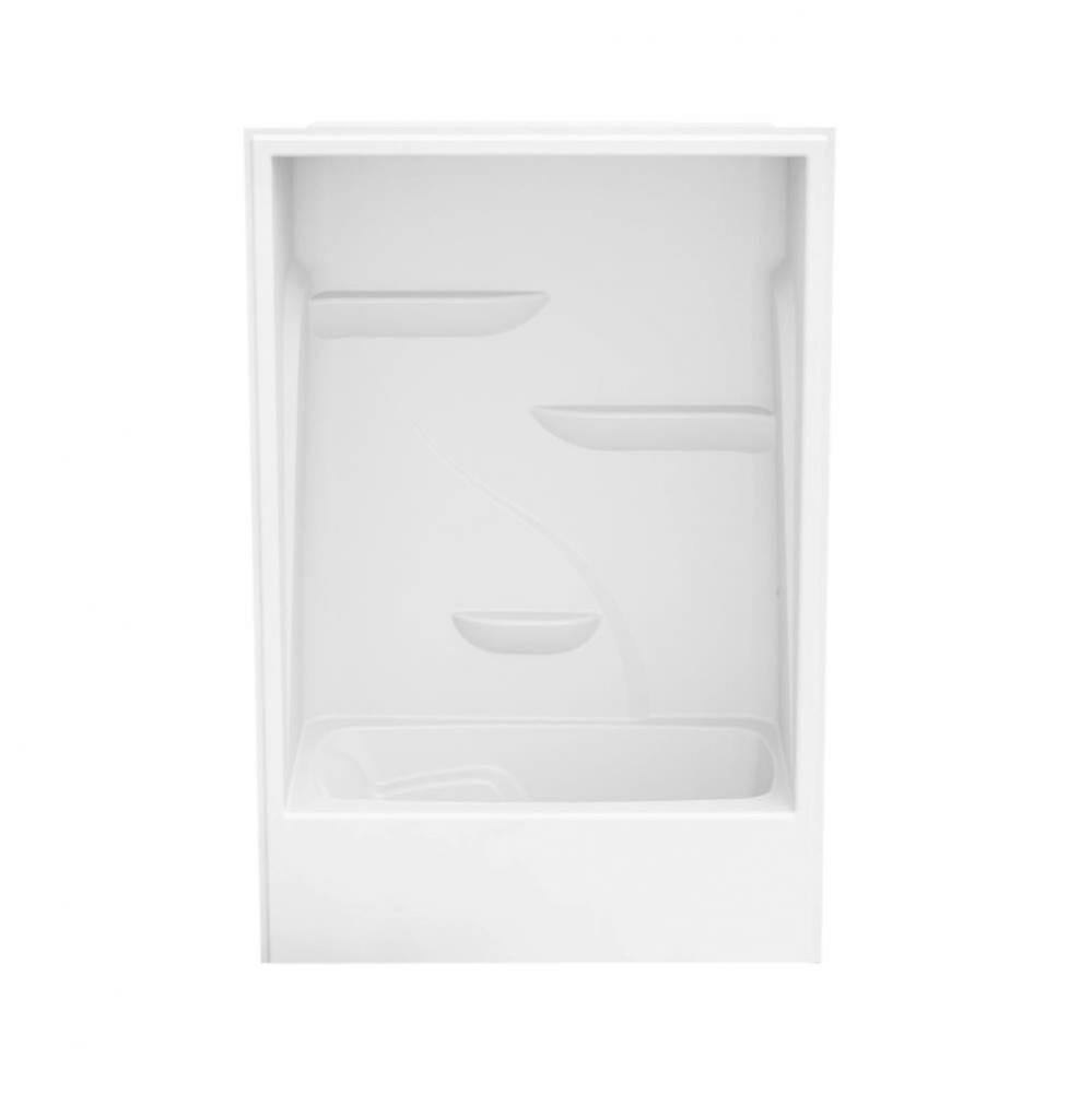 M260 60 x 34 Acrylic Alcove Left-Hand Drain One-Piece Tub Shower in White