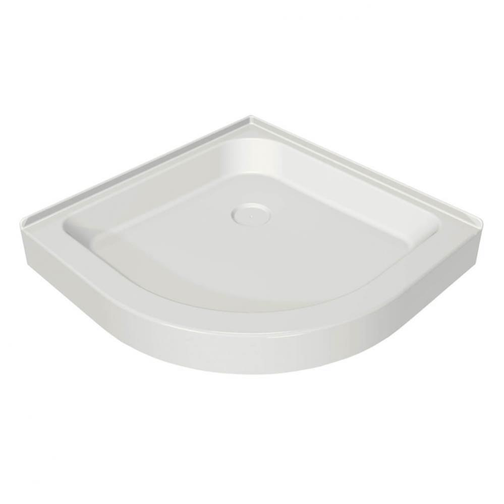 R 32.125 in. x 32.125 in. x 6.125 in. Neo-Round Corner Shower Base with Center Drain in White