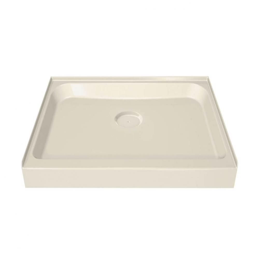 SQ 36.125 in. x 36.125 in. x 6.125 in. Square Alcove Shower Base with Center Drain in Bone