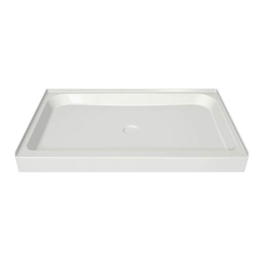 MAAX 59.75 in. x 36.125 in. x 6.125 in. Rectangular Alcove Shower Base with Center Drain in White