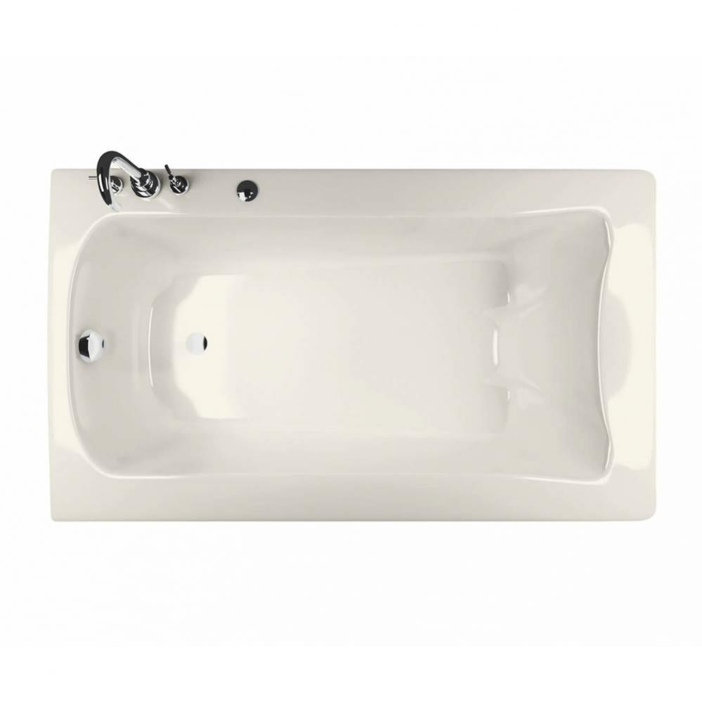 Release 6032 Acrylic Drop-in Right-Hand Drain Aerofeel Bathtub in Biscuit