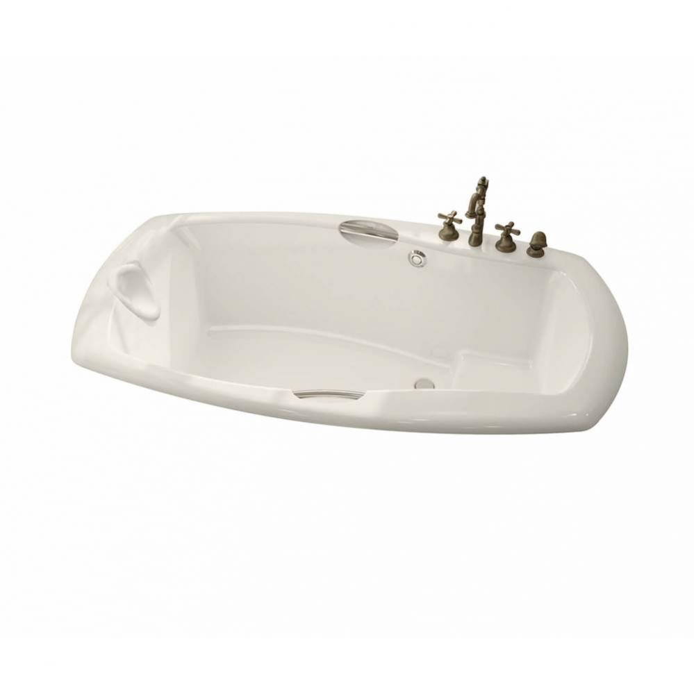 Release 66 in. x 36 in. Drop-in Bathtub with Combined Hydromax/Aerofeel System Center Drain in Bis