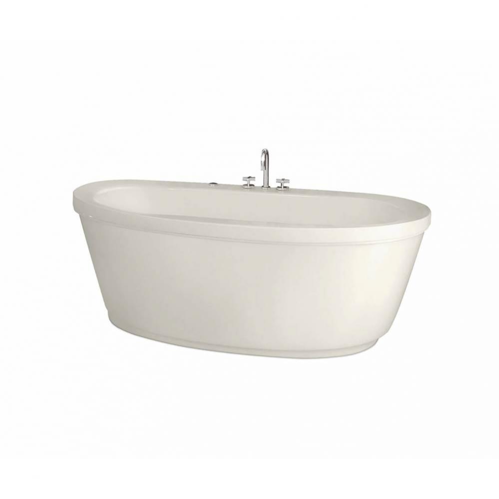 Jazz F 66 in. x 36 in. Freestanding Bathtub with Aerofeel System Center Drain in Biscuit