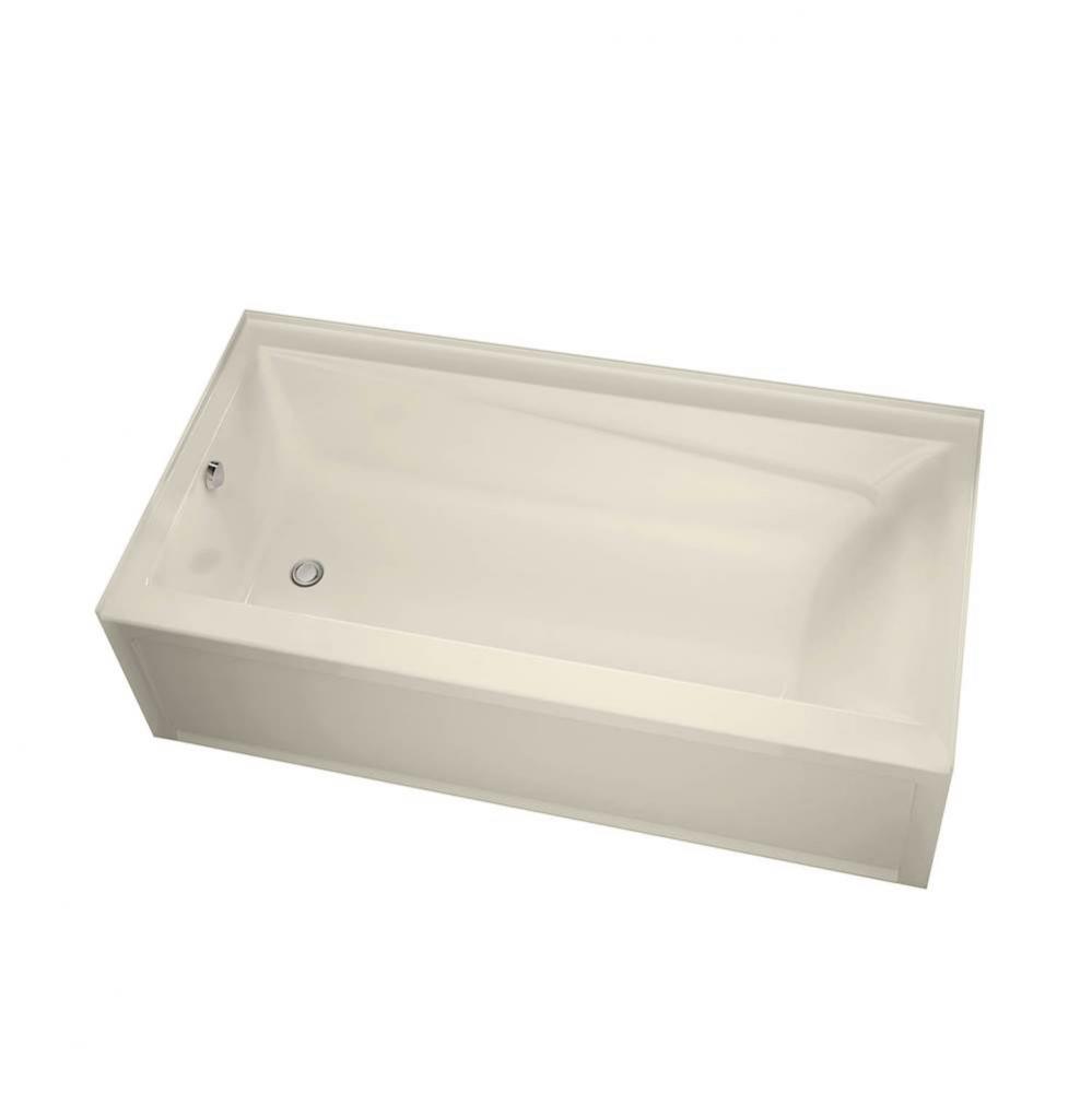 New Town IFS 59.75 in. x 30 in. Alcove Bathtub with 10 microjets System Left Drain in Bone