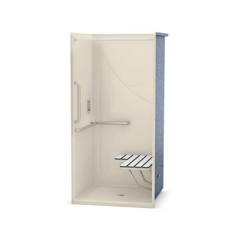 OPS-3636 L-BAR, VERTICAL BAR & Seat 36 in. x 36 in. x 76.625 in. 1-piece Shower with No Seat,