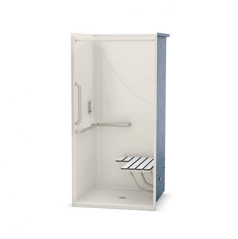 OPS-3636 L-BAR, VERTICAL BAR & Seat 36 in. x 36 in. x 76.625 in. 1-piece Shower with No Seat,