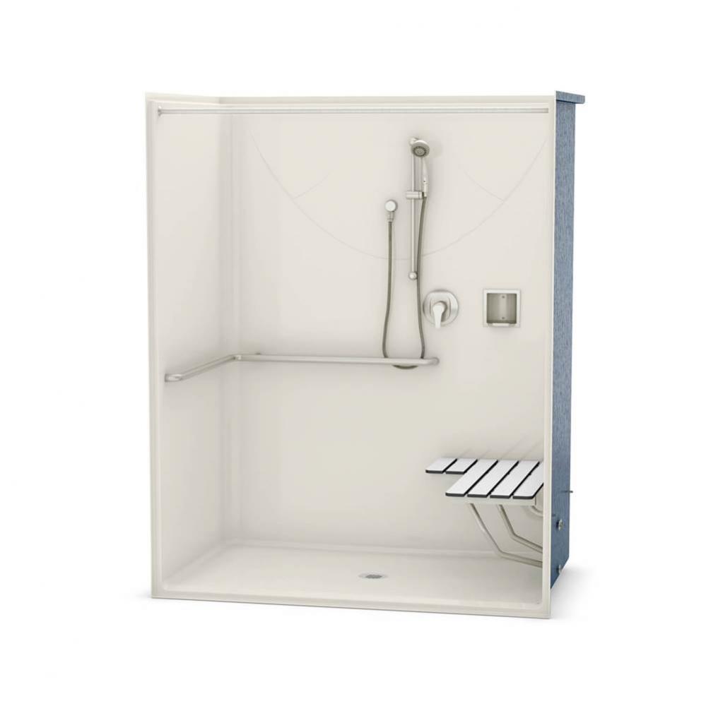 OPS-6036 - ADA/ANSI Compliant (with Seat) 60 in. x 36 in. x 76.625 in. 1-piece Shower with Right-h