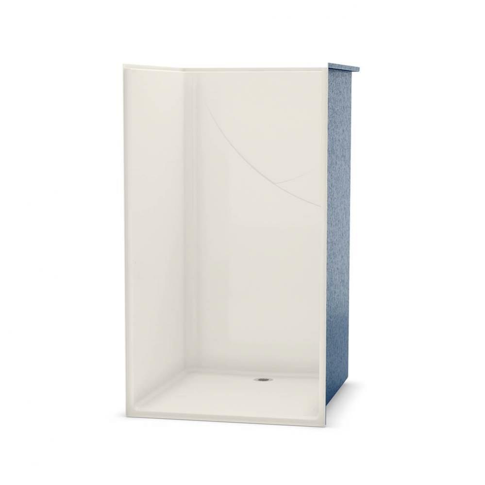 OPS-4248 - Base Model 42 in. x 48 in. x 76.5 in. 1-piece Shower with No Seat, Center Drain in Bisc