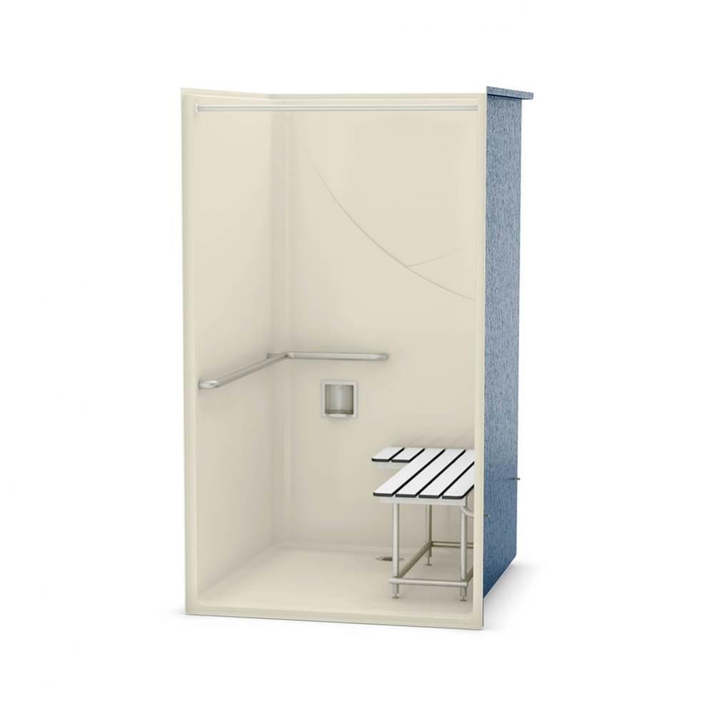 OPS-4248 - with California Title 24 Grab Bar and Seat 42 in. x 48 in. x 76.5 in. 1-piece Shower wi