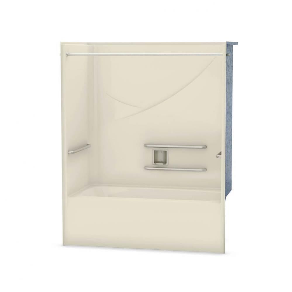 OPTS-6032 - With ADA Grab Bars 57 in. x 31.5 in. x 69.75 in. 1-piece Tub Shower with Right Drain i