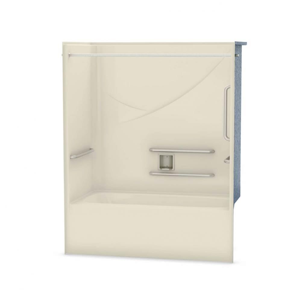 OPTS-6032 - with ANSI Grab Bars 57 in. x 31.5 in. x 69.75 in. 1-piece Tub Shower with Right Drain
