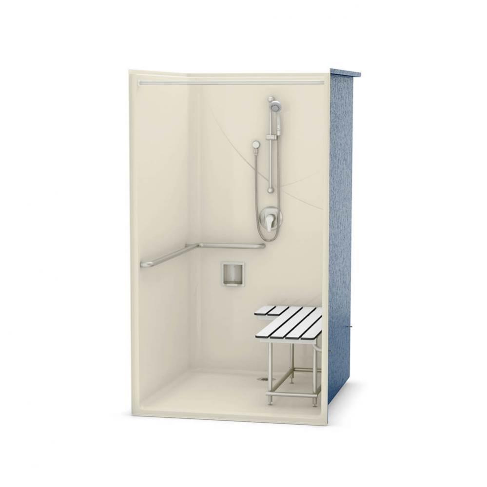 OPS-4248-RS - California Title 24 Compliant 42 in. x 48 in. x 76.5 in. 1-piece Shower with LH Grab