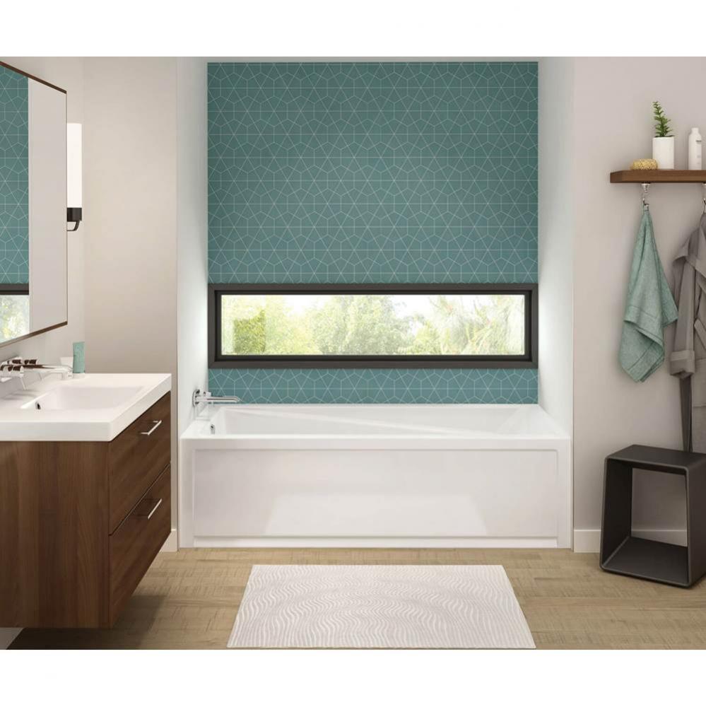 Exhibit 7232 IFS Acrylic Alcove Right-Hand Drain Combined Whirlpool & Aeroeffect Bathtub in Wh
