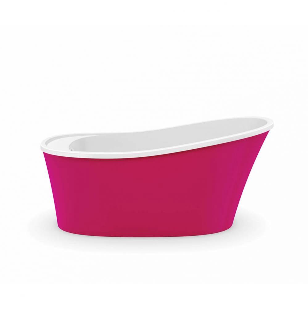 Ariosa 60 in. x 32 in. Freestanding Bathtub with End Drain in Pink Martini