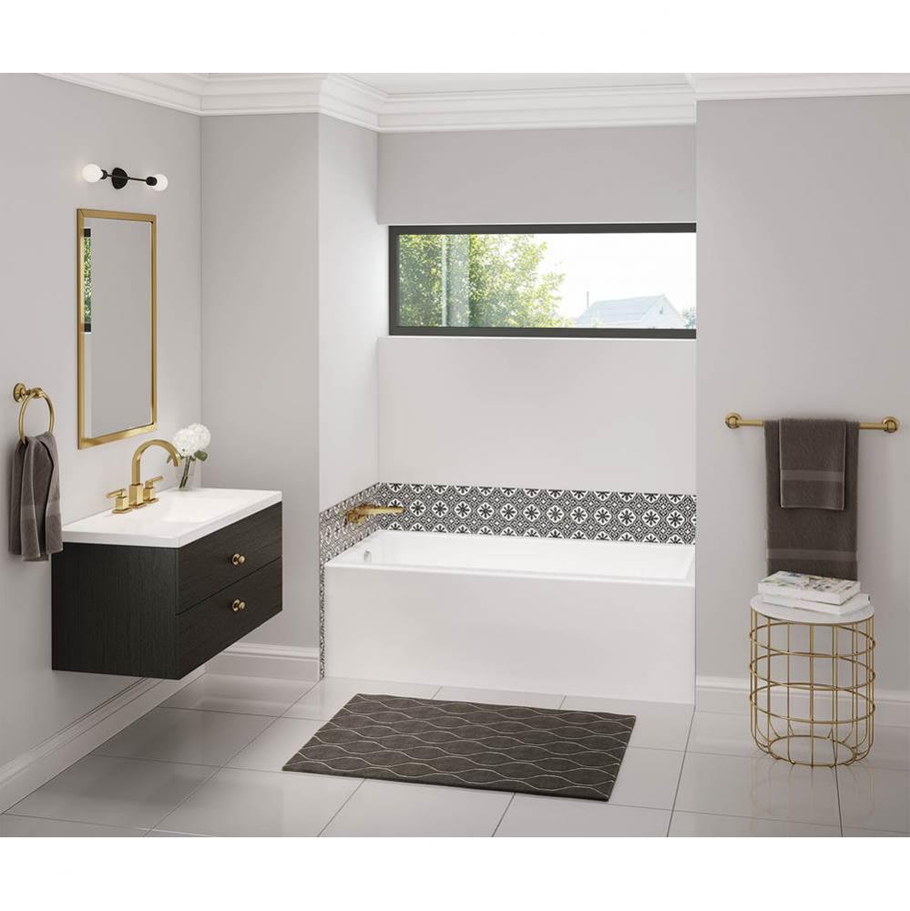 Bosca IFS 59.75 in. x 30 in. Alcove Bathtub with Left Drain in White