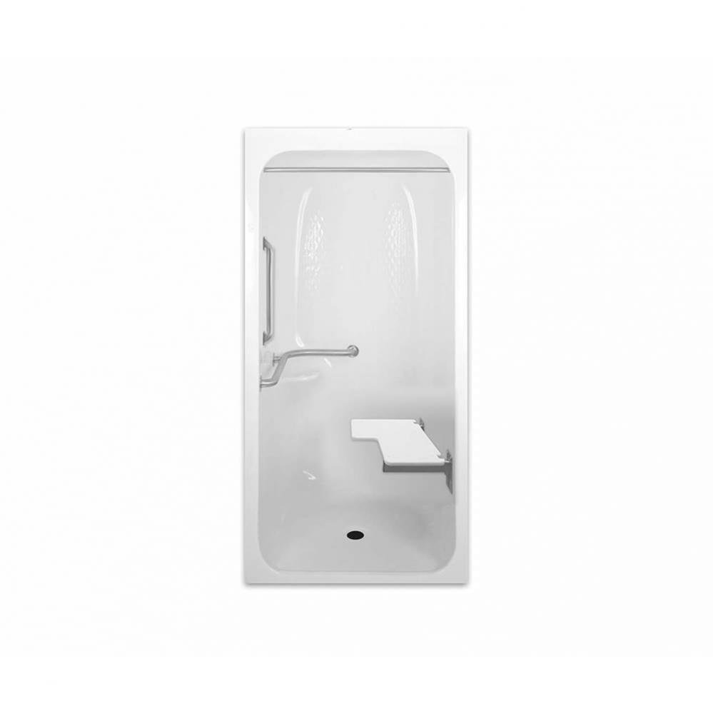 MX QSI-4136-BF 0.875 in. 41.25 in. x 36.25 in. x 82.875 in. 1-piece Shower with Left valve wall /