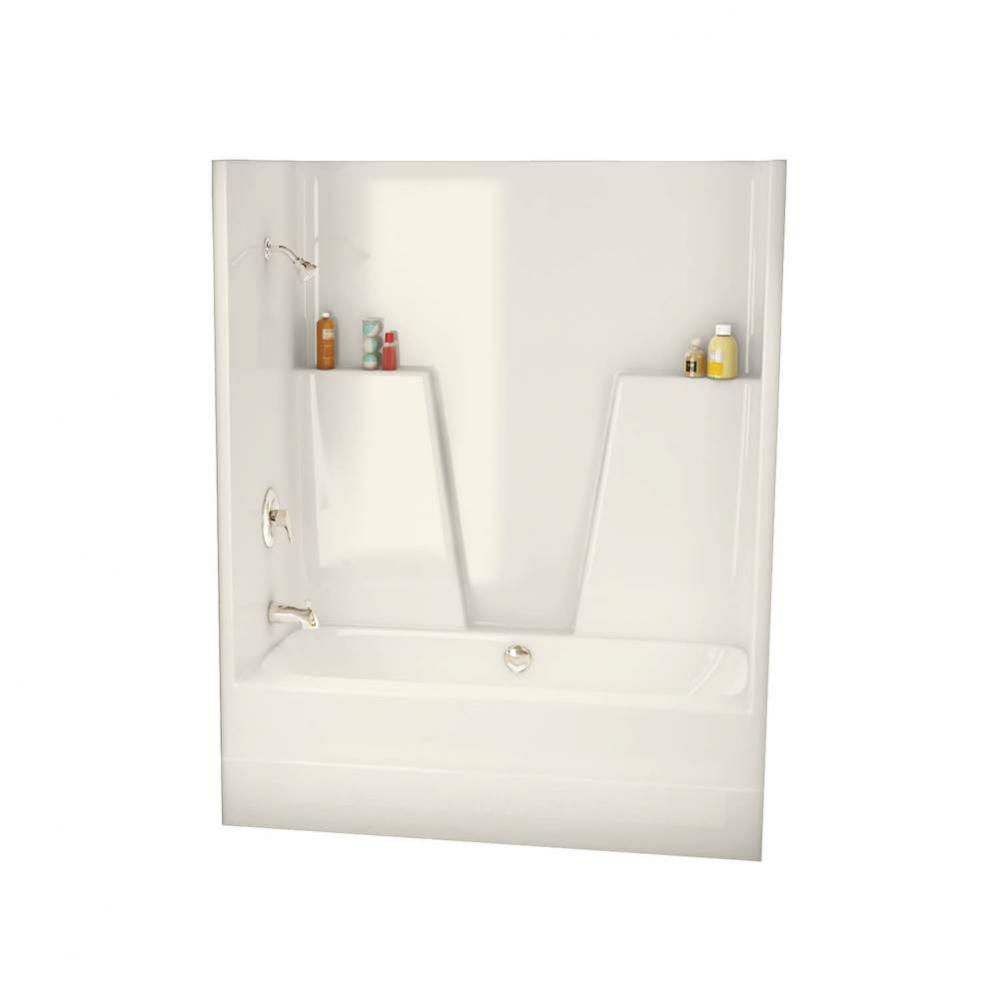 BG6034C 60 in. x 34 in. x 73.75 in. 1-piece Tub Shower with Whirlpool Center Drain in Biscuit