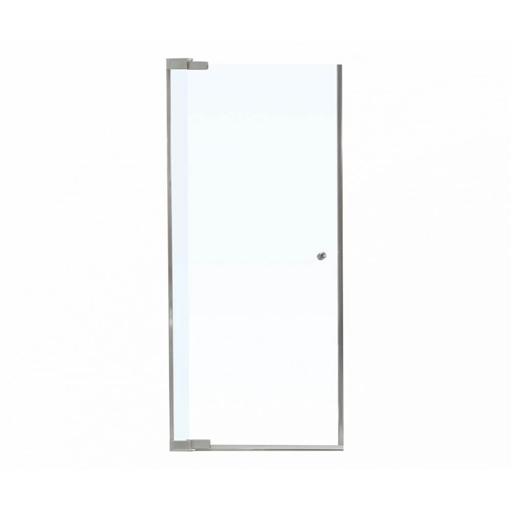 Kleara 1-panel 23.5-25.5 in. x 69 in. Pivot Alcove Shower Door with Clear Glass in Nickel