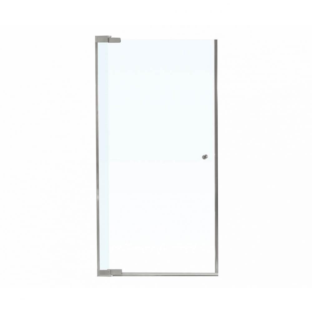 Kleara 1-panel 27.5-29.5 in. x 69 in. Pivot Alcove Shower Door with Clear Glass in Nickel