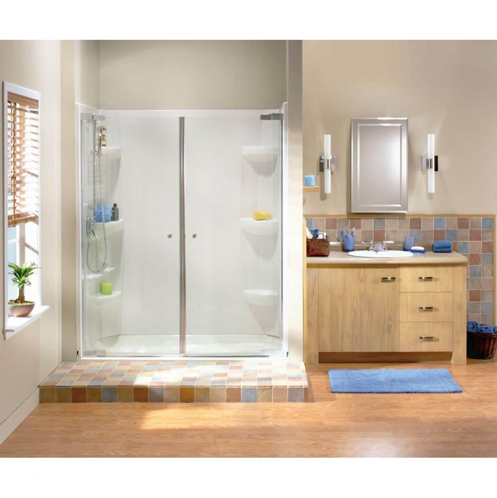 Kleara 2-panel 48 1/2-51 1/2 x 69 in. 6mm Pivot Shower Door for Alcove Installation with Clear gla