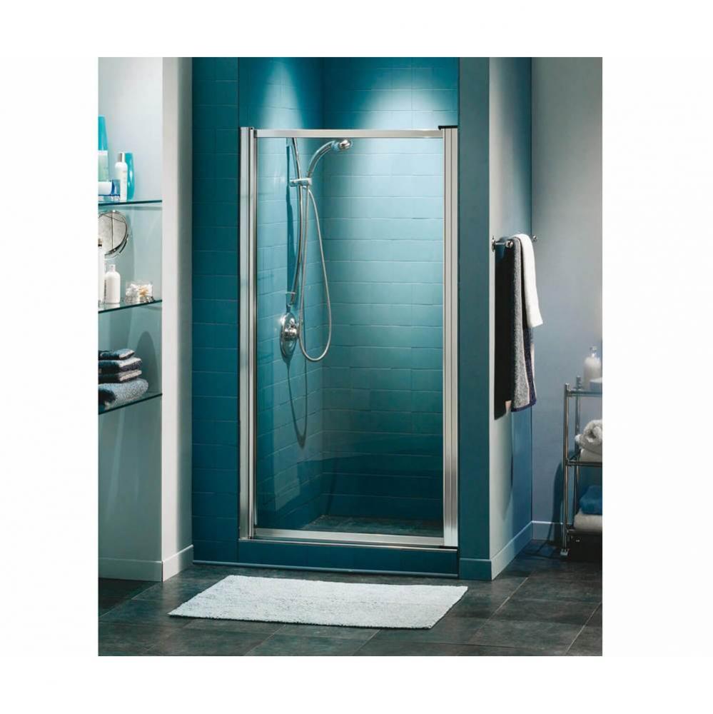 Pivolok 19-20 3/4 x 64 1/2 in. Pivot Shower Door for Alcove Installation with Clear glass in Chrom