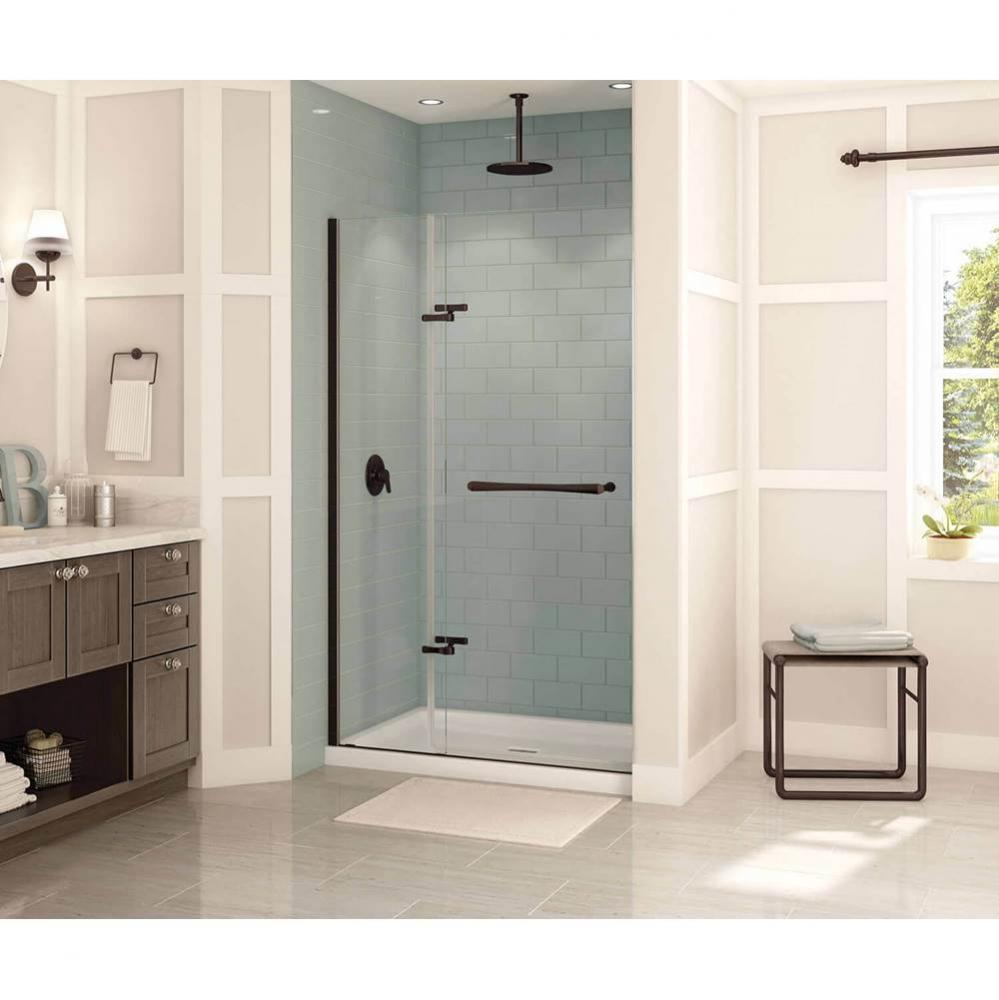 Reveal 71 38-41 x 71 1/2 in. 8mm Pivot Shower Door for Alcove Installation with Clear glass in Dar