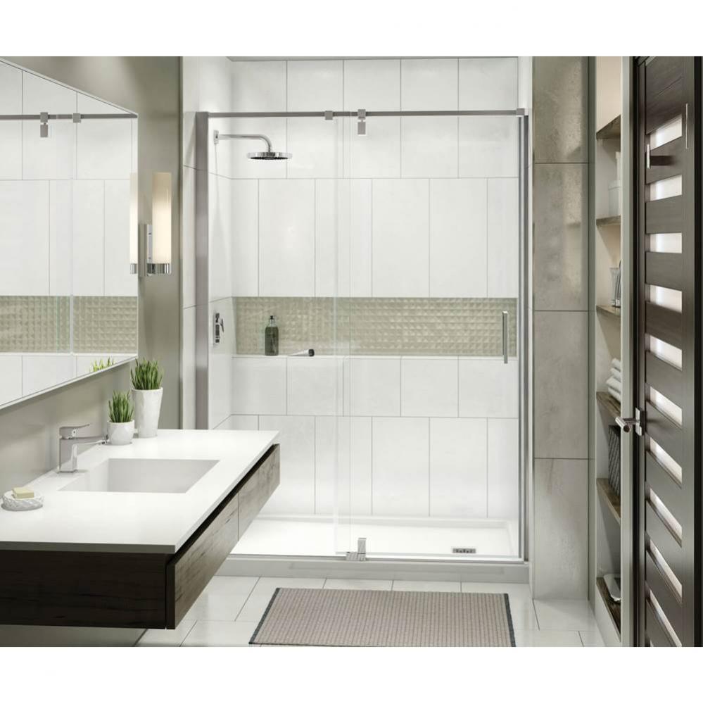 ModulR 60 x 78 in. 8 mm Pivot Shower Door for Alcove Installation with Clear glass in Brushed Nick