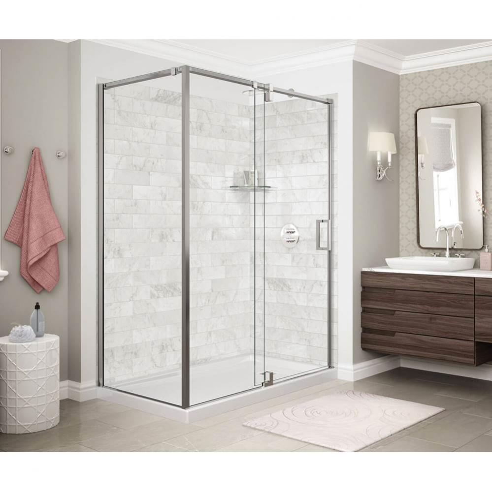 ModulR 60 x 36 x 78 in. 8mm Pivot Shower Door for Corner Installation with Clear glass in Chrome