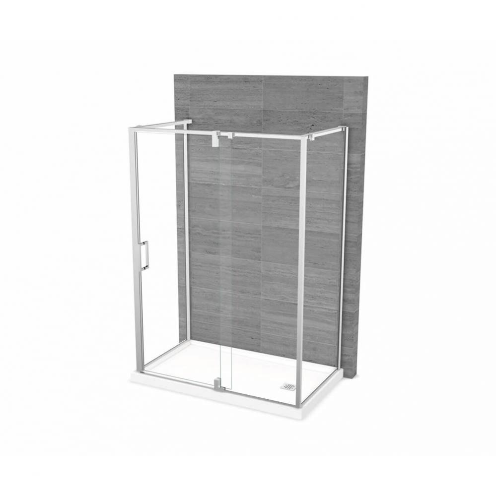 ModulR 60 x 36 x 78 in. 8mm Pivot Shower Door for Wall-mount Installation with Clear glass in Chro