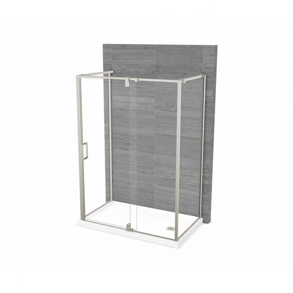 ModulR 60 x 36 x 78 in. 8mm Pivot Shower Door for Wall-mount Installation with Clear glass in Brus