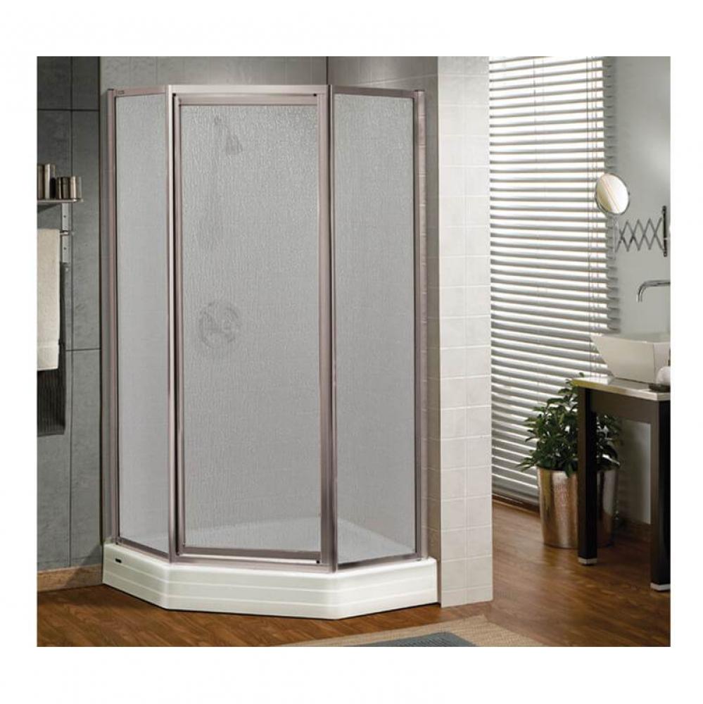 Silhouette Neo-angle 38 x 38 x 70 in. Pivot Shower Door for Corner Installation with Raindrop glas