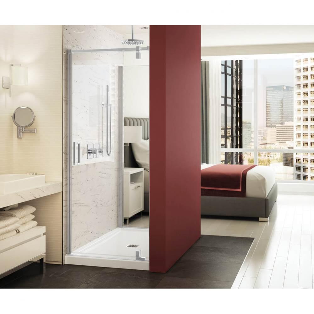 ModulR 32 in. x 78 in. Pivot Tunnel Shower Door with Clear Glass in Chrome