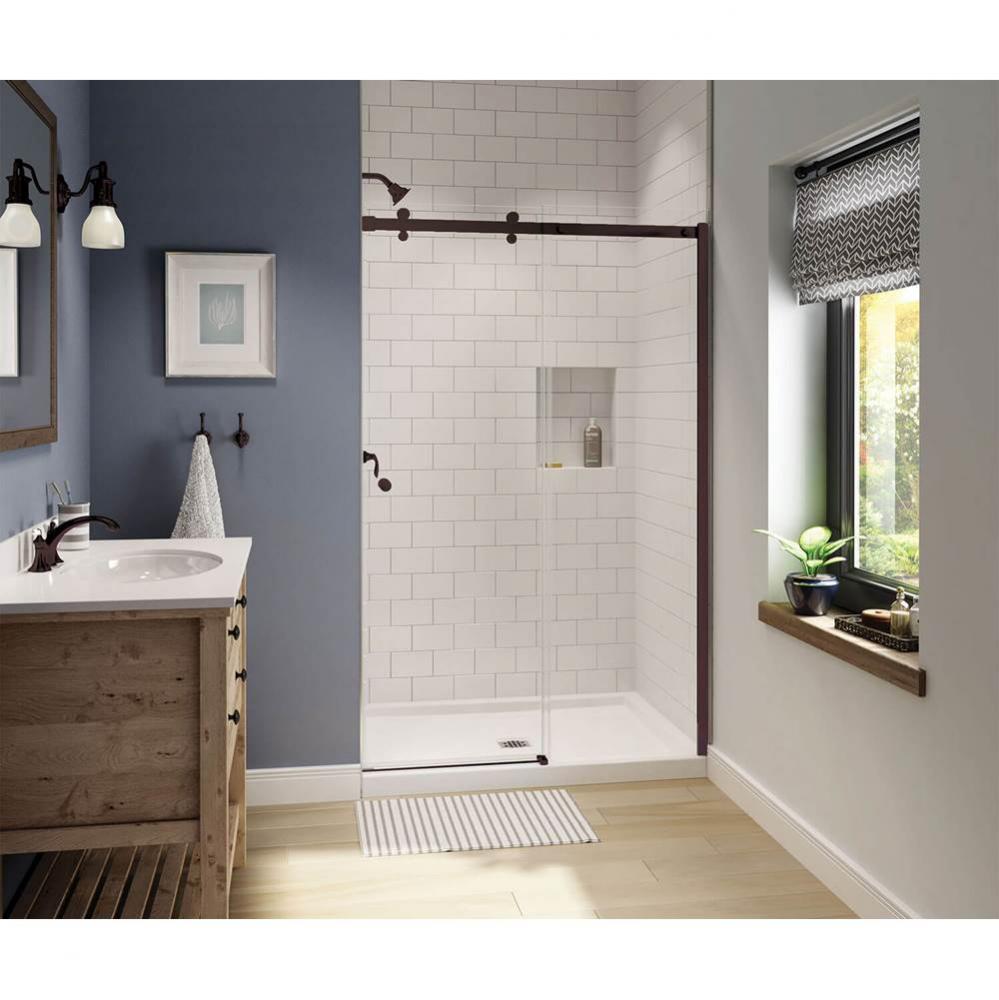 Luminescence 44 1/2-47 x 70 1/2-72 in. 6mm Sliding Shower Door for Alcove Installation with Clear