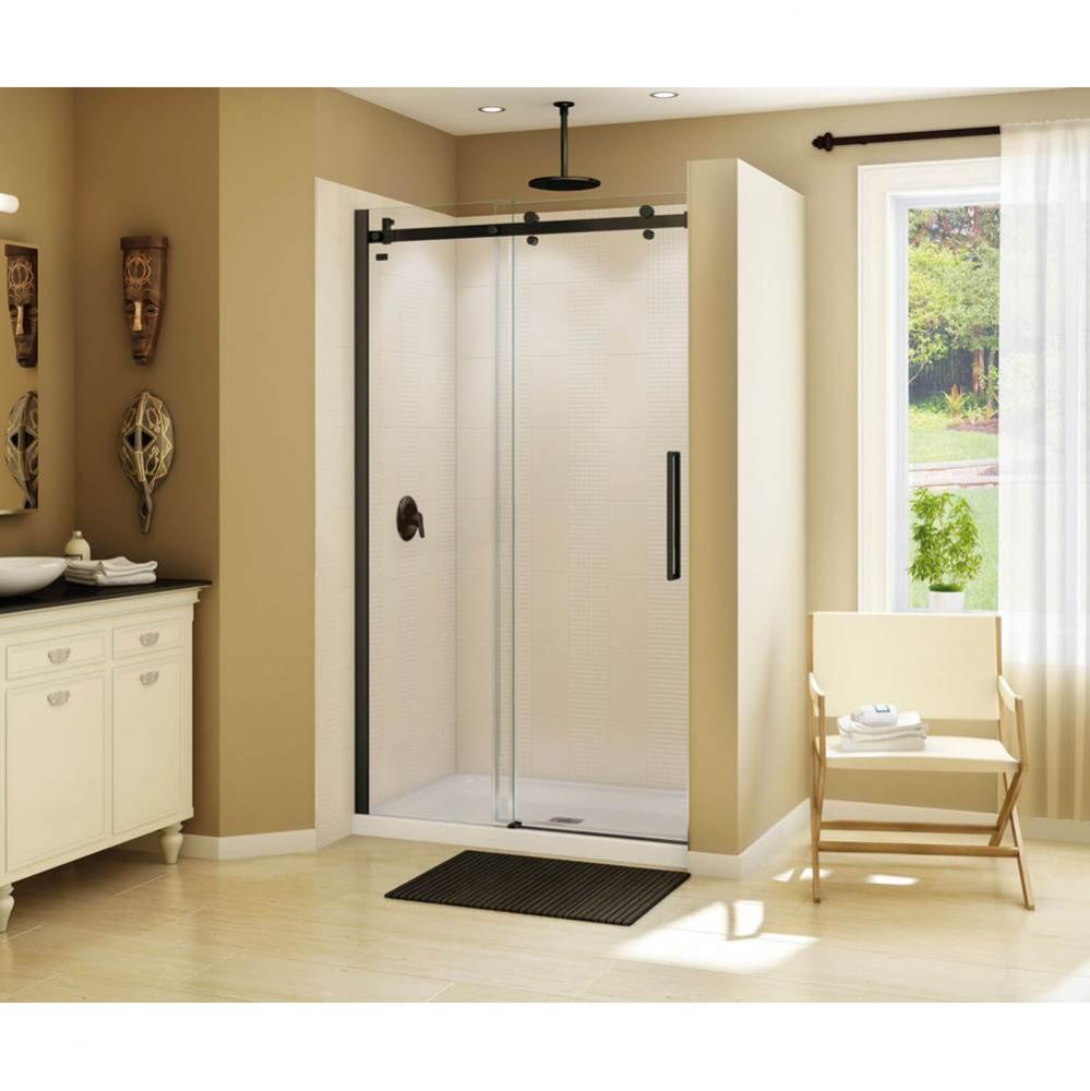 Halo 44 1/2-47 x 78 3/4 in. 8mm Sliding Shower Door for Alcove Installation with Clear glass in Da