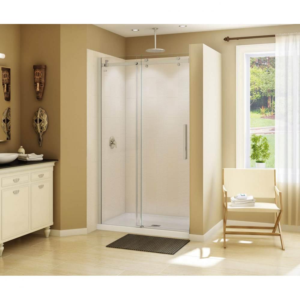 Halo 44 1/2-47 x 78 3/4 in. 8mm Sliding Shower Door for Alcove Installation with Clear glass in Br