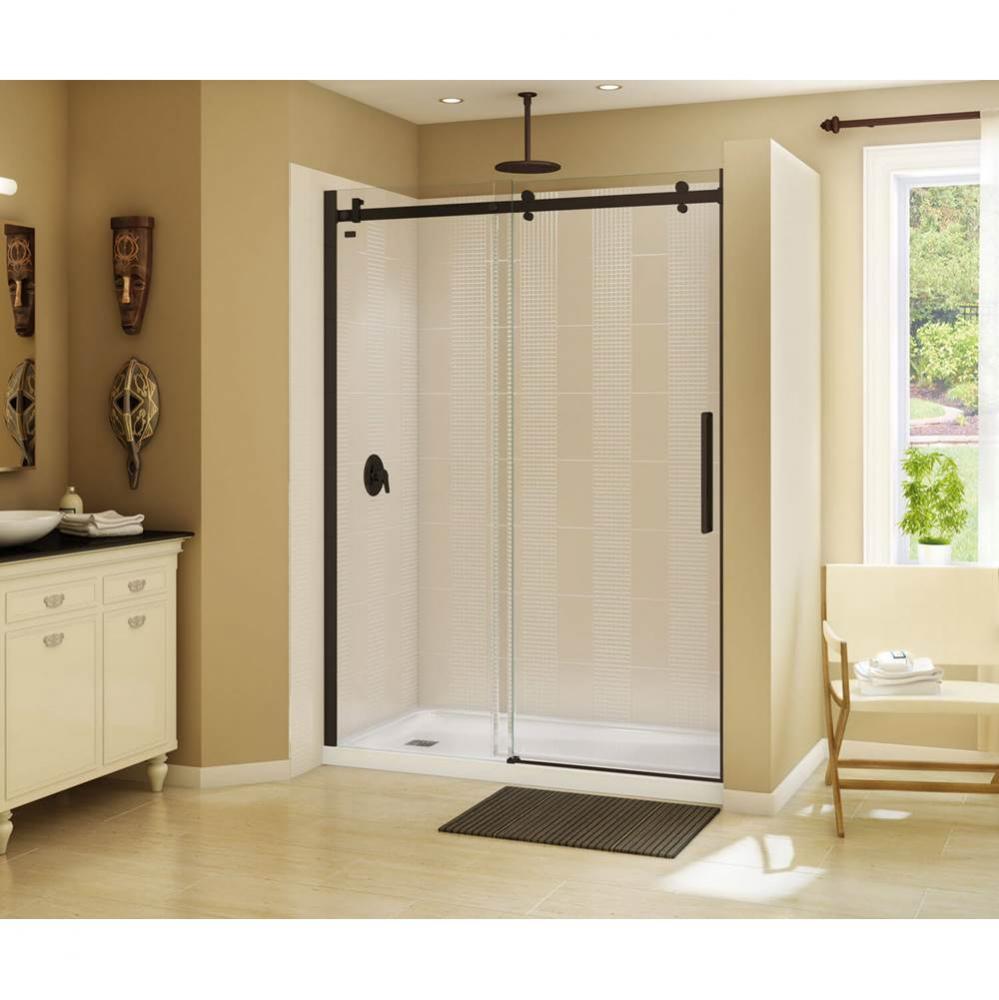 Halo 56 1/2-59 x 78 3/4 in. 8mm Sliding Shower Door for Alcove Installation with Clear glass in Da