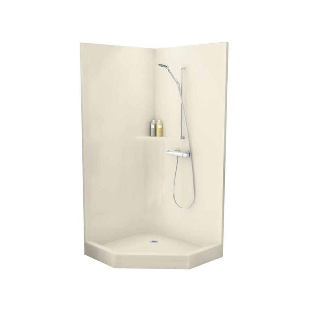 CSS40 41.5 in. x 41.5 in. x 77.5 in. 1-piece Shower with No Seat, Center Drain in Bone