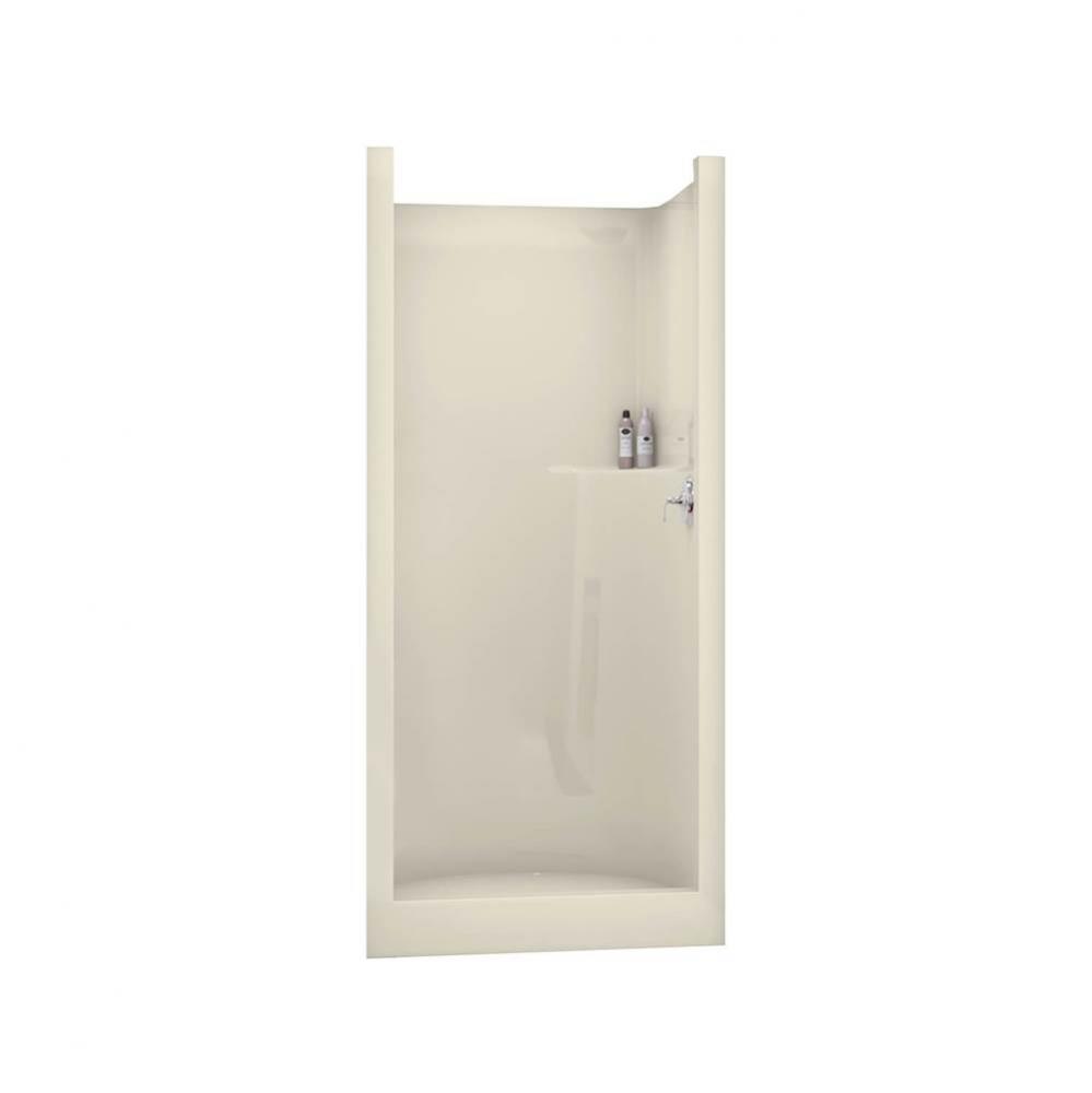 SS32 32 in. x 33 in. x 78 in. 1-piece Shower with No Seat, Center Drain in Bone