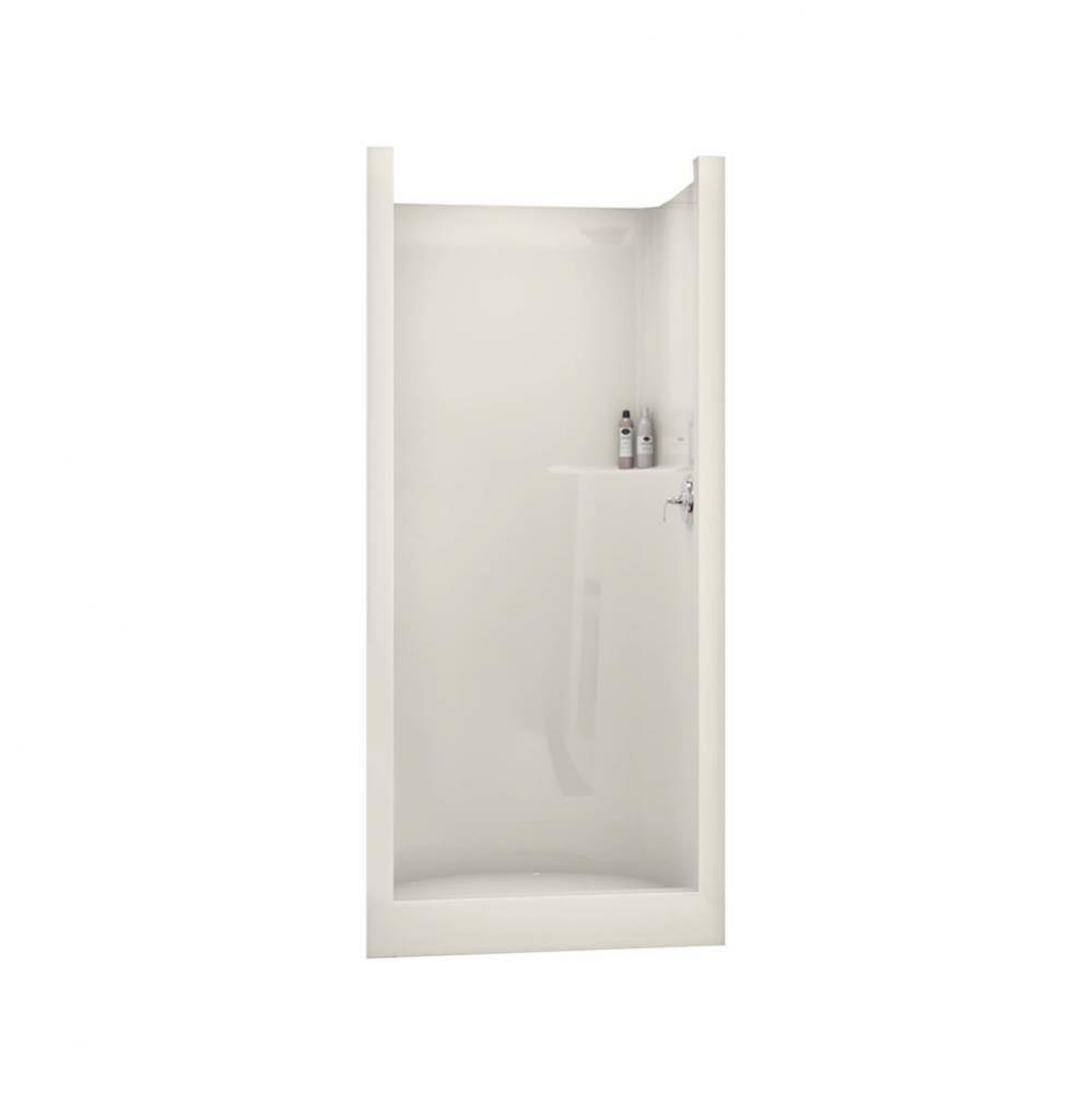 SS32 32 in. x 33 in. x 78 in. 1-piece Shower with No Seat, Center Drain in Biscuit